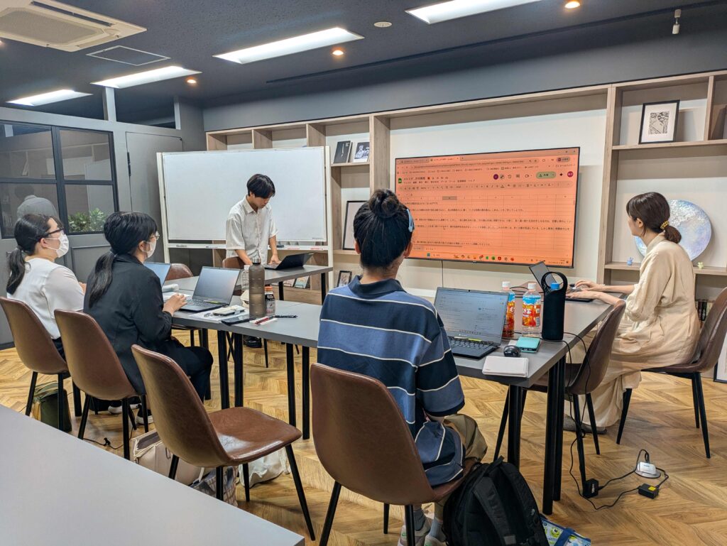 就業体験プログラム中の学生発表の挿入画像