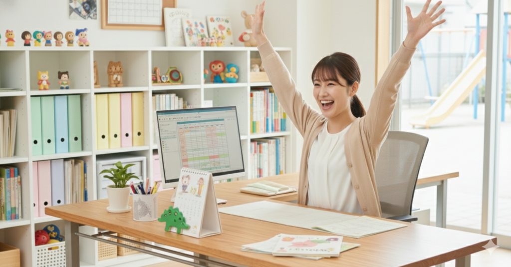 保育園事務からのキャリアアップをイメージした挿入画像