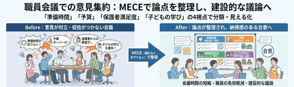 職員会議での意見集約についての説明画像
