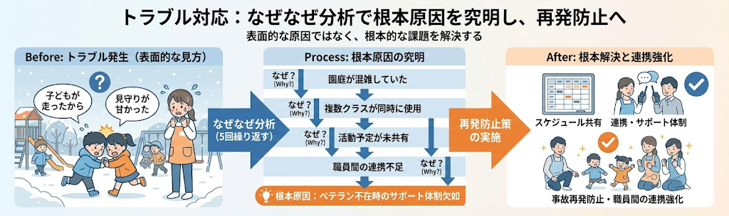 トラブル対応についての説明画像
