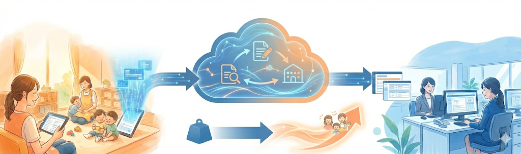 保育業務施設管理プラットフォームとはについての説明画像